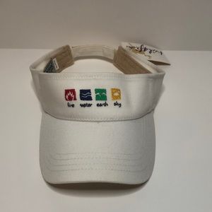 Imperial Golf Visor White Fire Water Earth Sky